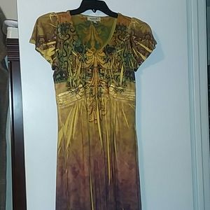 Cute, gold print dress